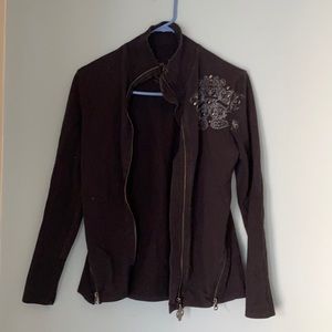 Treasure rock zip up black